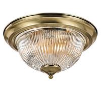 Happy Homewares Traditional Antique Brass IP44 Bathroom Ceiling Light Fitting