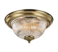 Happy Homewares Traditional Antique Brass IP44 Bathroom Ceiling Light Fitting