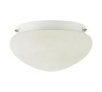 Happy Homewares Traditional Classic Alabaster Glass IP44 Bathroom Ceiling Lighting Fixture | 24cm x 12cm | 11w Max | Also Suitable for Hallways Lounges Conservatories etc
