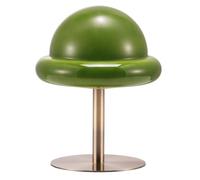 Happy Homewares Traditional Classic Antique Brass Bankers Desk Lamp with Green Mushroom Domed Glass Shade| Inline Switched | 26cm x 20cm