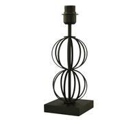 Happy Homewares Traditional Classic Black Table Lamp Base with Curving Wire Spheres