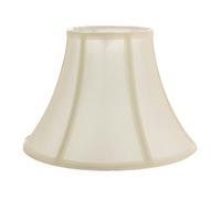 Traditionally Designed Empire Shaped 12 Inch Lamp Shade in Rich Silky Cream Cotton Fabric | 60w Max by Happy Homewares