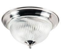 Happy Homewares Traditional IP44 Bathroom Ceiling Light With Stylish Glass Shade in Metallic Silver Happy Homewares Metallic Silver