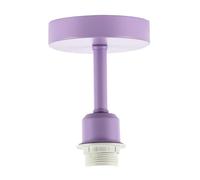 Happy Homewares Traditional Lavender Lilac Ceiling Light Fitting for Industrial Style Light Bulbs | 12cm x 17cm | Suitable for Lamp Shades with E27 Lamp Holder