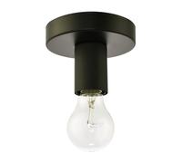 Matte Black Ceiling or Wall Light Fitting for Industrial Style Light Bulbs, Black