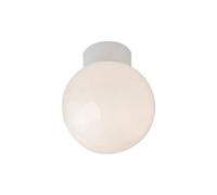 Happy Homewares Traditional Opal Glass Globe IP44 Bathroom Ceiling Light Fitting
