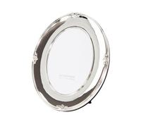 Happy Homewares Traditional Oval Silver Plated 5 X 7 Single Picture Frame Lacquer Coated