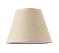 Happy Homewares Traditional Rattan Tweed Lamp Shade with Pale Pink Cotton Fabric Trims