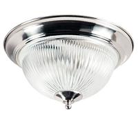 Happy Homewares Traditional Satin Chrome IP44 Bathroom Ceiling Light Fitting