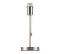 Happy Homewares Traditional and Classic Table Lamp Base in Satin Nickel with Pull Cord Switch | 31cm x 13cm | 1 x 11w LED