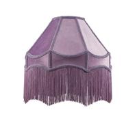 Happy Homewares Traditional Victorian Empire 40cm Lamp Shade in Lilac with Tassels