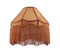 Happy Homewares Traditional Victorian Empire 40Cm Lamp Shade In Ochre With Tassels