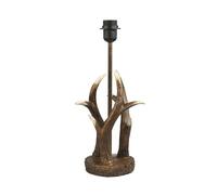 Happy Homewares Traditionally Designed Antler Resin Table Lamp Base in a Rustic Bronze Finish