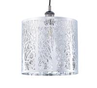 Happy Homewares Unique and Beautiful Polished Chrome Metal Forest Design Ceiling Pendant Shade