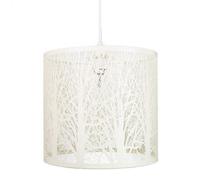 Happy Homewares Unique and Beautiful Soft Cream Metal Forest Design Ceiling Pendant Shade