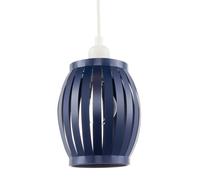 Happy Homewares Unique Grill Style Pendant Lighting Shade in Dark Navy Midnight Blue