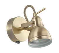 Happy Homewares Unique Industrial Designed Antique Brass Wall Spot Light with Switch