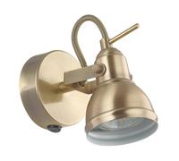 Happy Homewares Unique Industrial Designed Antique Brass Wall Spot Light with Switch