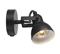 Happy Homewares Unique Industrial Designed Matt Black Switched Wall Spot Light