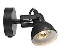 Happy Homewares Unique Industrial Designed Matt Black Switched Wall Spot Light