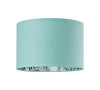 Unique and Modern Jungle Print Duck Egg 12" Lampshade with Palm Trees, Sloths and Elephants | 60w Maximum | Outer Linen Fabric by Happy Homewares