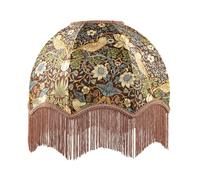 Victorian Designed Vintage Lamp Shade with Green and Blue Floral Decor | 36cm x 19cm | Birds and Strawberry Features by Happy Homewares