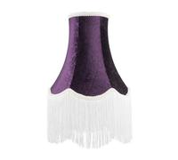 Happy Homewares Victorian Styled Vintage Tall Lamp Shade in Purple Floral Velvet | Size: 12 inches Happy Homewares Purple 12 inches