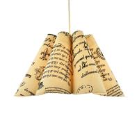 Happy Homewares Vintage France Theme Linen Pendant Shade with Black Scroll Wording