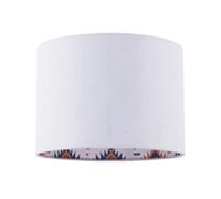 Happy Homewares Western Cactus Themed White Linen Lamp Shade With Inner Vibrant Print