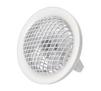 Happy Homewares White Rechargeable 3 Speed Desk Fan with LED Dimmable Ring Light