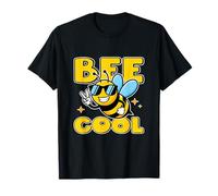 Happy Honeybee Character Fun Peace Sign Cute Bee Kids T-Shirt