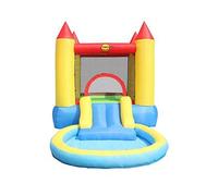 Happy Hop Inflatable Bouncy Castle With Pool & Slide With Safety Netting One Colour