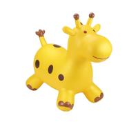 Happy Hopperz Inflatable Bouncy Animal with Grippable Ears/Horns, Easy to Clean Space Hopper for Indoor and Outdoor Play, Bouncing Toy, Pump Included, 12 Months-5 Years, Gold Giraffe
