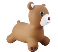 Happy Hopperz Inflatable Bouncy Animal with Grippable Ears/Horns, Easy to Clean Space Hopper for Indoor and Outdoor Play, Bouncing Toy, Pump Included, 12 Months-5 Years, Teddy Bear