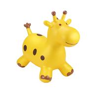 Happy Hopperz Inflatable Bouncy Animal with Grippable Ears/Horns, Easy to Clean Space Hopper for Indoor and Outdoor Play, Bouncing Toy, Pump Included, 12 Months-5 Years, Gold Giraffe
