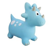 Happy Hopperz Inflatable Bouncy Animal with Grippable Ears/Horns, Easy to Clean Space Hopper for Indoor and Outdoor Play, Bouncing Toy, Pump Included, 12 Months-5 Years, Turquoise Baby Dino