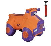Happy Hopperz Monster Truck Toy for Ages 12 Months-5 Years - Orange - Indoor/Outdoor Play - Includes Pump with One Way Valve - Fun Active Play for Toddlers