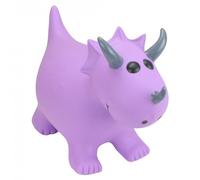 Happy Hopperz Purple Triceratops Inflatable Bouncy Animal Ride-On Toy