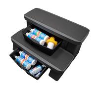 Happy Hot Tub Steps with Storage Drawers (Black)
