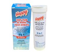 Happy Hot Tubs 3 Way Chlorine Test Strips Dip Sticks PH Alkalinity Tub
