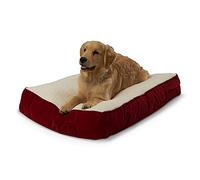 Happy Hounds Buster Small (36 x 24 in.) Red Rectangle Pillow Style Dog Bed with Sherpa Panel