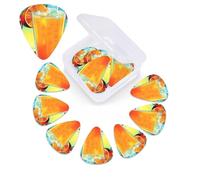 Happy Hour 12 Pack Guitar Picks Set with Custom Organizer Storage Box, Guitar Accessories, Ukulele for Acoustic Guitar, Bass, Valentine's Day Gift