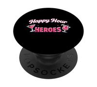 Happy Hour Heroes - Funny Drinking Squad Team PopSockets Adhesive PopGrip