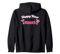 Happy Hour Heroes - Funny Drinking Squad Team Zip Hoodie