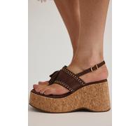 Happy Hour Platforms by Vicenza at Free People in Brown Suede, Size: US 7 - female