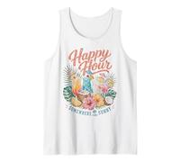 Happy Hour Somewhere Sunny Five Cocktails Watercolor Design Tank Top