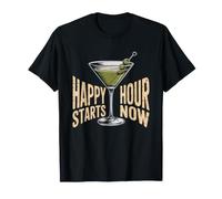 Happy Hour Starts Now Dirty Cocktail Bar Lover T-Shirt