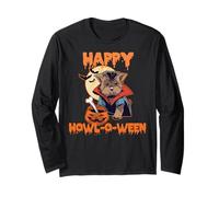 Happy Howl-O-WEEN Morkie Vampire Halloween Dog Meme Long Sleeve T-Shirt