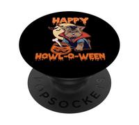 HAPPY HOWL-O-WEEN Morkie Vampire Halloween Dog Meme PopSockets Adhesive PopGrip