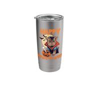 Happy Howl-O-WEEN Morkie Vampire Halloween Dog Meme Stainless Steel Insulated Tumbler